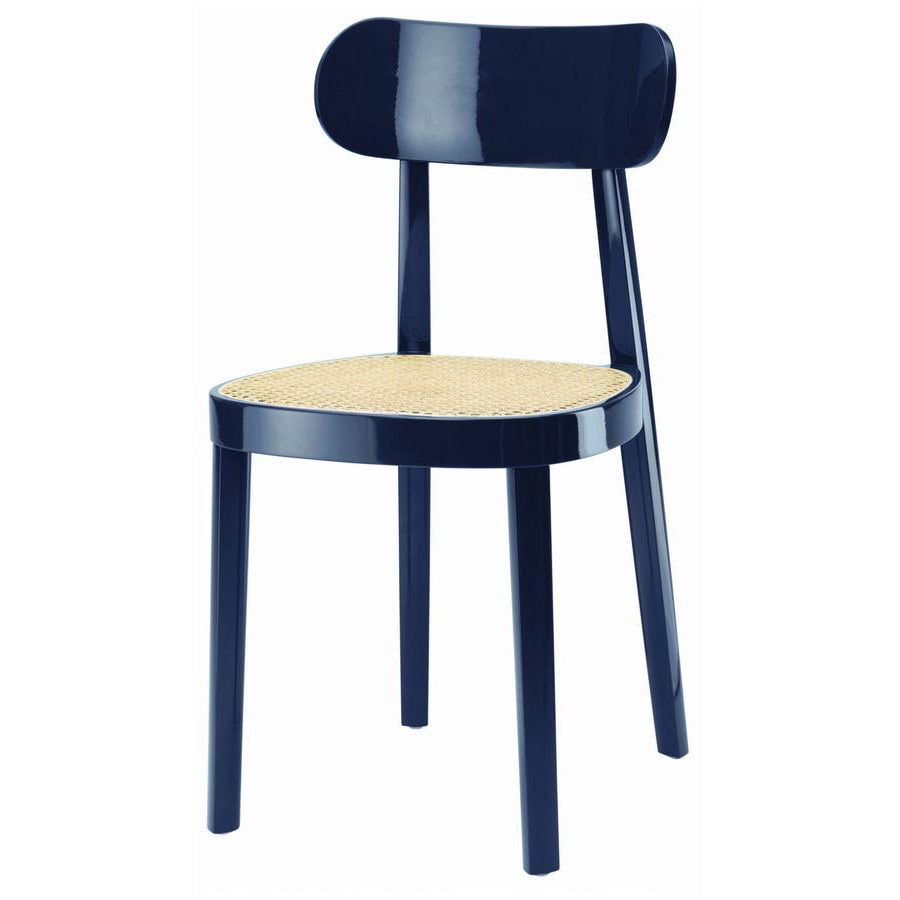 118 - Wooden Chair by Thonet #high-gloss lacquer | dark blue