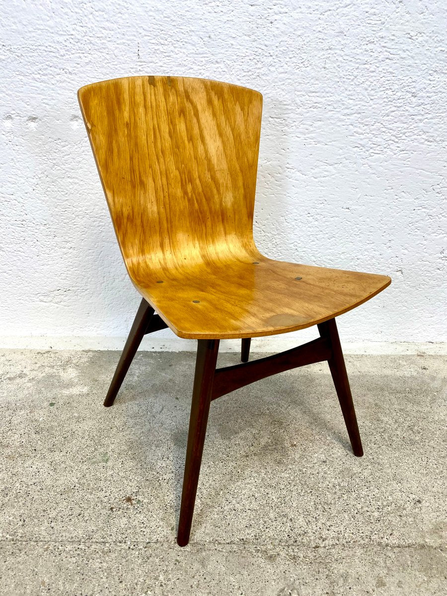 Thonet Curved Chair 667 by Eddie Harlis, 1950s