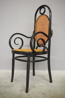 Thonet-Style Chairs in Curved Beech Wood and Vienna Straw Sitting, 1980s, Set of 4-KNM-1069026