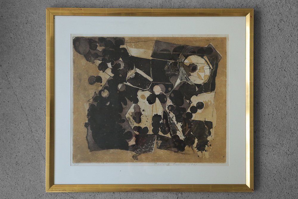 Thormod Larsen, Composition, 1961, Color Etching