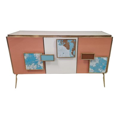 Three-Door Glass Sideboard, 1990s-BEW-1770394