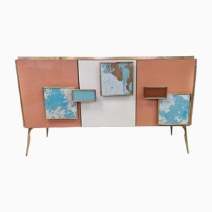 Three-Door Glass Sideboard, 1990s-BEW-1770394