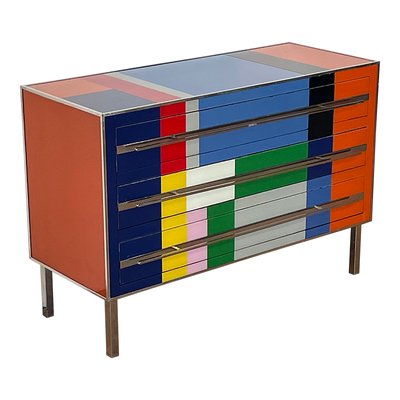 Three Drawers in Multicolored Glass, 1980s-BEW-1773455