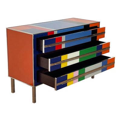 Three Drawers in Multicolored Glass, 1980s-BEW-1773455