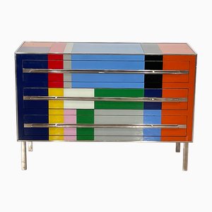 Three Drawers in Multicolored Glass, 1980s-BEW-1773455