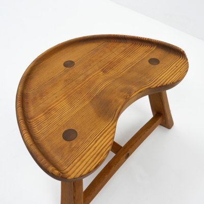 Three Legged Stool in Pine from Krogenæs Møbler, Norway, 1960s-TJQ-1774710