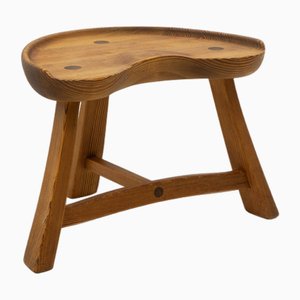 Three Legged Stool in Pine from Krogenæs Møbler, Norway, 1960s-TJQ-1774710