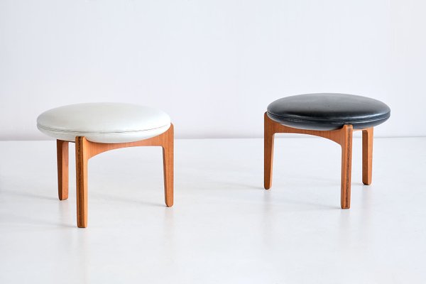 Three-Legged Stools in Teak by Sven Ellekaer for Christian Linneberg, Denmark, 1962,Set of 2-FMT-920075