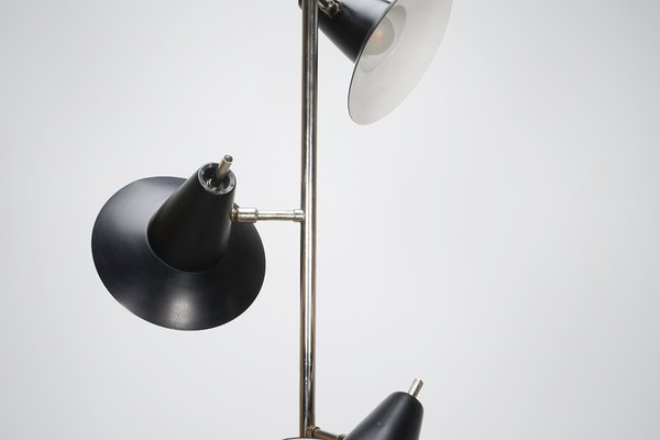 Three-Light Floor Lamp in Chrome Plated, 1960s-WCH-1005126