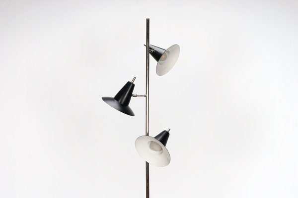 Three-Light Floor Lamp in Chrome Plated, 1960s-WCH-1005126