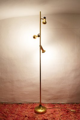 Three Lights Italian Brass Floor Lamp by Goffredo Reggiani, 1970s-VCV-2036199