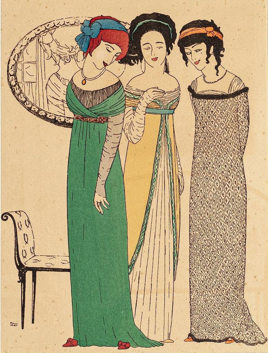 Three Models - Original Pochoir on Paper by Paul Iribe - 1908 1908