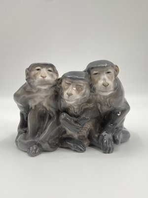 Three Monkeys by Knud Kyhn for Royal Copenhagen, Denmark, 1920-CZ-1806322