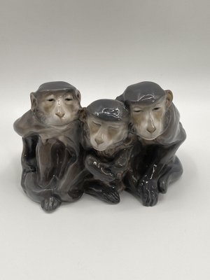 Three Monkeys by Knud Kyhn for Royal Copenhagen, Denmark, 1920-CZ-1806322