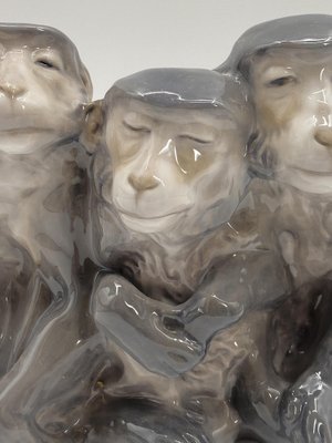 Three Monkeys by Knud Kyhn for Royal Copenhagen, Denmark, 1920-CZ-1806322