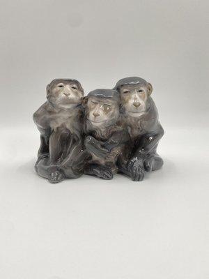 Three Monkeys by Knud Kyhn for Royal Copenhagen, Denmark, 1920-CZ-1806322