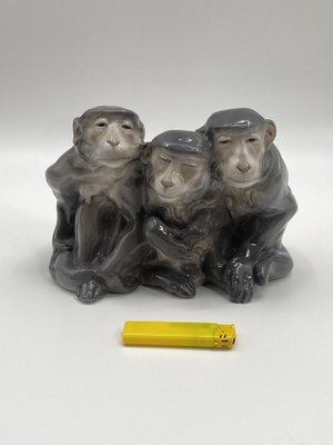 Three Monkeys by Knud Kyhn for Royal Copenhagen, Denmark, 1920-CZ-1806322