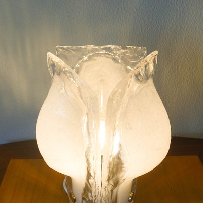 Three-Petal Icicle Flower Melting Glass Table Lamp by J. T. Kalmar for Kalmar Franken KG, 1960s-SBP-1191257