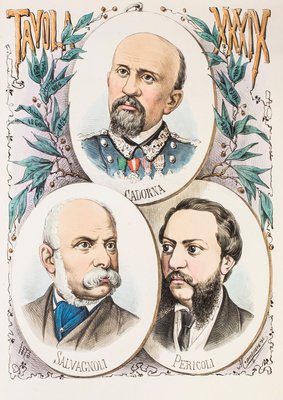 Three Politicians - Original Lithograph by A. Maganaro - 1873 1873-ZCI-761115