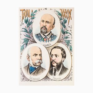 Three Politicians - Original Lithograph by A. Maganaro - 1873 1873-ZCI-761115