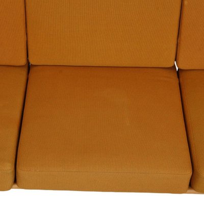 Three-Seater Cigar Sofa in Oak and Yellow Fabric by Hans Wegner, 1960s-MTD-1746778