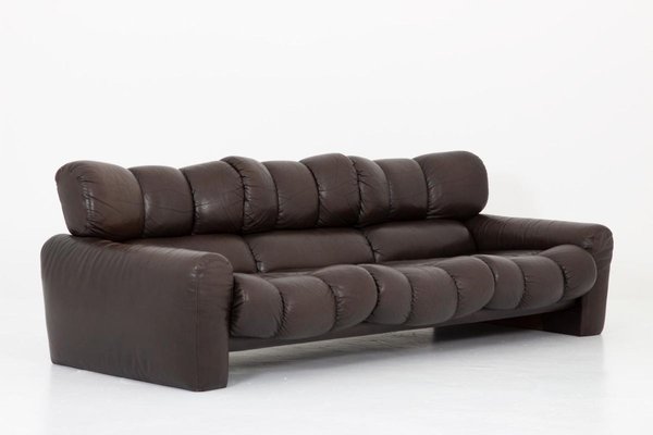 Three Seater Leather Sofa by Tongiani Stefanos, Italy, 1973-FM-853788