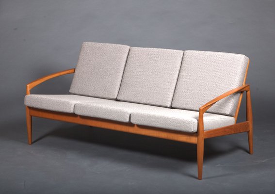 Three-Seater Paper Knife Sofa by Kai Kristiansen for Magnus Olesen, 1960s-JIX-2022500