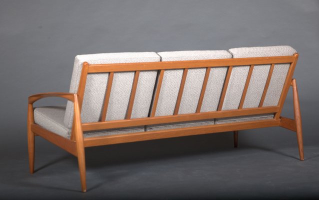 Three-Seater Paper Knife Sofa by Kai Kristiansen for Magnus Olesen, 1960s-JIX-2022500