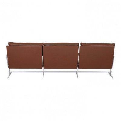 Three Seater Sofa in Brown Leather by Fabricius and Kastholm, 1960s-MTD-1400744