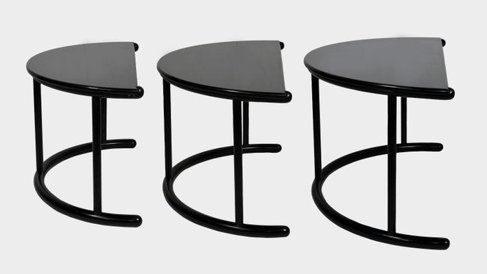 Three Tier Coffee Table by Gianfranco Frattini for Morphos, Acerbis, 1980s, Set of 3-ZCI-999385