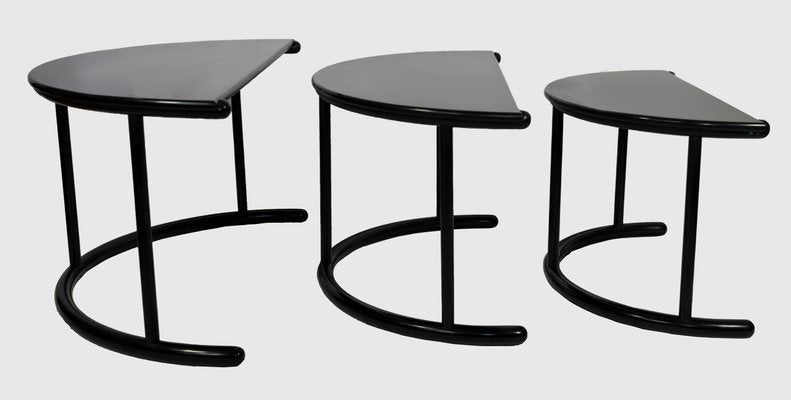 Three Tier Coffee Table by Gianfranco Frattini for Morphos, Acerbis, 1980s, Set of 3-ZCI-999385