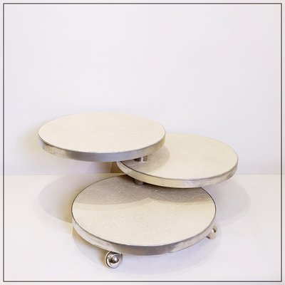 Three Tray Coffee Table by Maria Pergay for Mercier Frères, 1960s-NYF-2019012