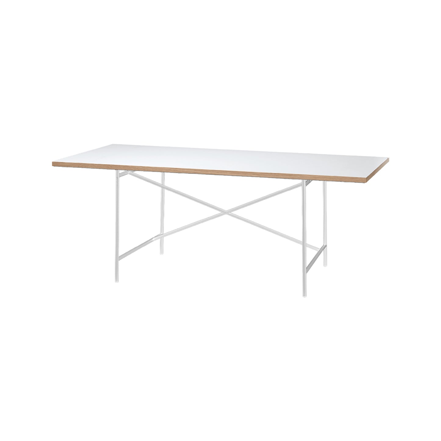 [빈티지/매장즉시발송] RICHARD LAMPERT | Eiermann 1 Table 200 + Rubber Castors (Melamine White/Oak Edge)