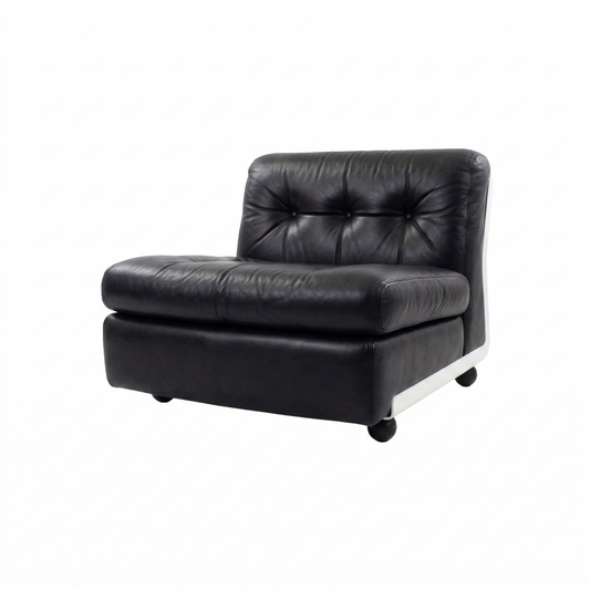 [빈티지/매장즉시발송] 비앤비이탈리아 B&B Italia | Amanta Sofa (Vintage Premium Black Leather)
