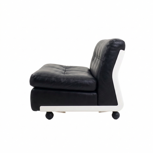 [빈티지/매장즉시발송] 비앤비이탈리아 B&B Italia | Amanta Sofa (Vintage Premium Black Leather)