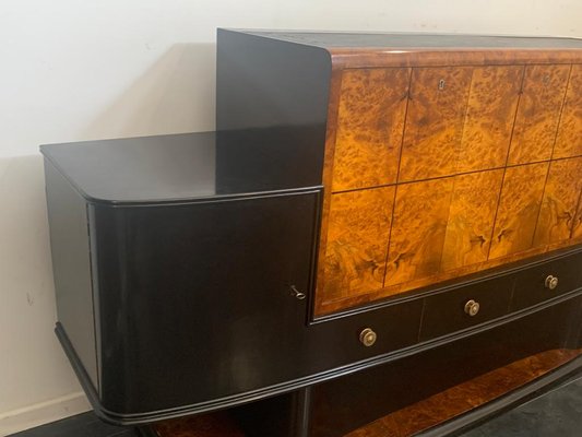 Thuya Burl Sideboard with Ebonized Body, 1930s-IJR-859404