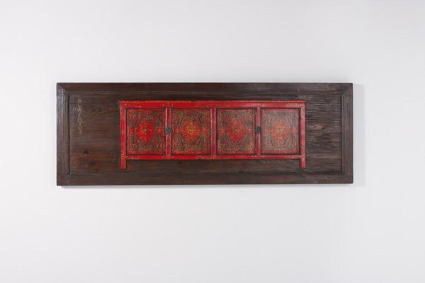 Tibetan Doors Blue Lotus Wall Decoration-KMC-953694