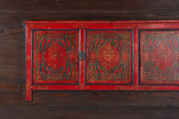 Tibetan Doors Blue Lotus Wall Decoration-KMC-953694