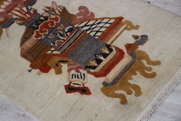 Tibetan Oriental Hand Knotted Khaden Sleeping Rug, 1950s-UZN-1395904