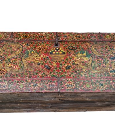 Tibetan Trunk with Dragons Drawings-TCS-1780021