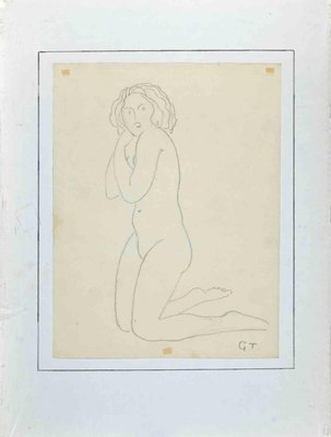 Tibor Gertler, Nude, Original Drawing, Mid 20th-Century-ZCI-1267796