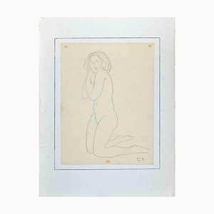 Tibor Gertler, Nude, Original Drawing, Mid 20th-Century-ZCI-1267796