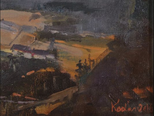 Tibor Kádár, Valley at Borospatak, Transylvania, 1960s, Oil on Canvas-QOR-2017169