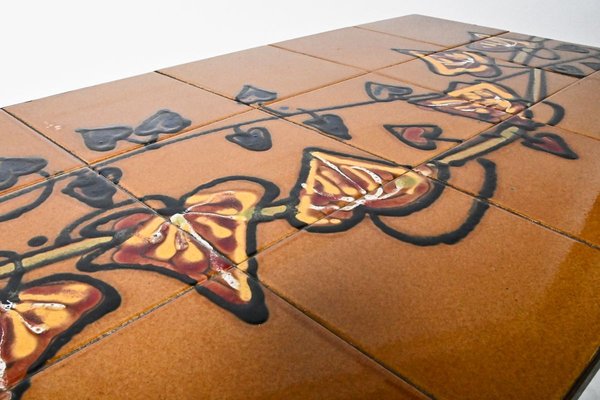 Tiled Coffee Table from Adri Belgique, Belgian, 1960s-HYJ-829664