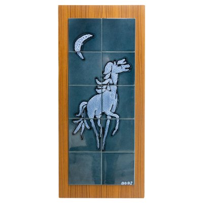 Tiles Horse Under the Moon Mid-Century, France, 1970s-RIU-1425754