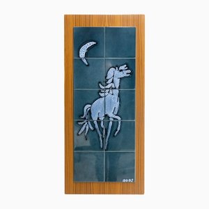 Tiles Horse Under the Moon Mid-Century, France, 1970s-RIU-1425754