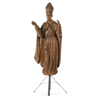 Timber Iron Sculpture of St. Nicolas-NQ-804332