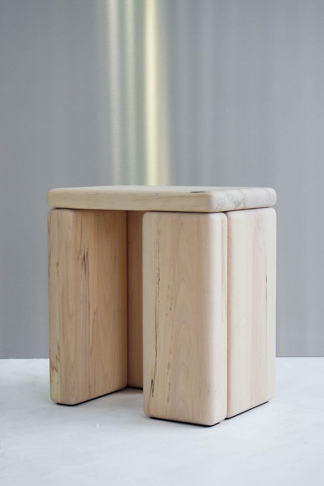 Timber Stool in Maple by Onno Adriaanse