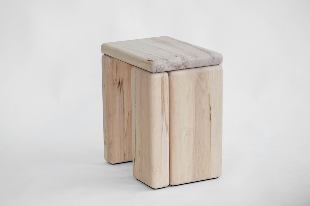 Timber Stool in Maple by Onno Adriaanse