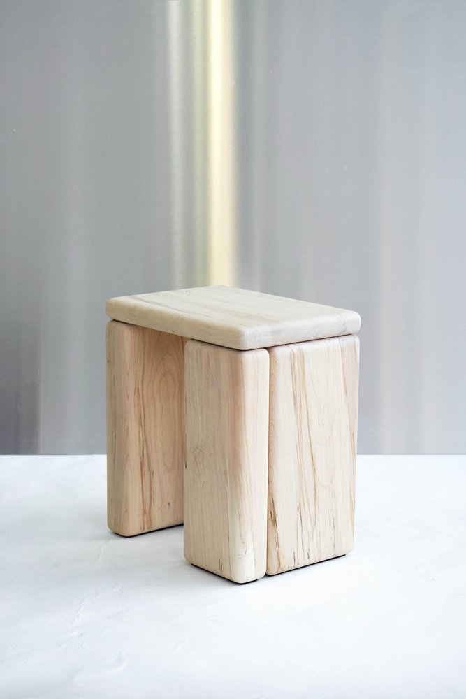 Timber Stool in Maple by Onno Adriaanse